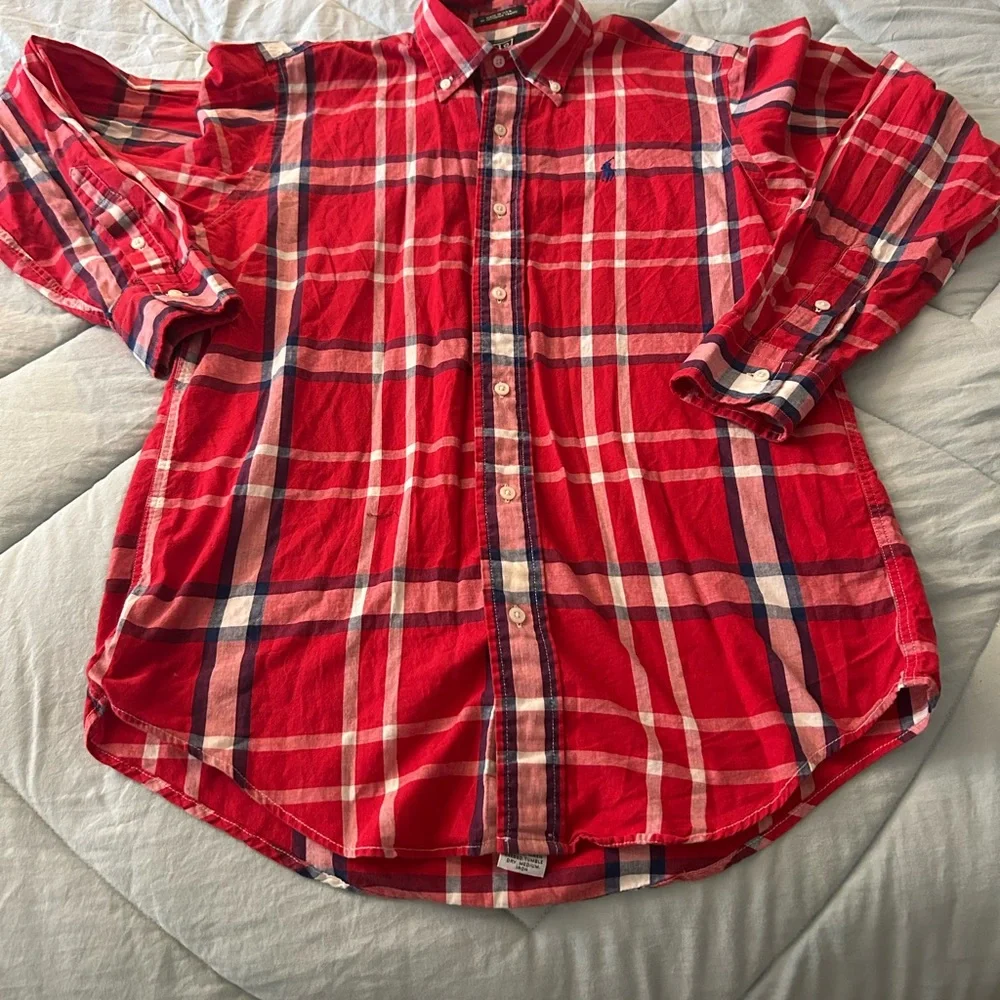Ralph Lauren Red and Blue Plaid Shirt